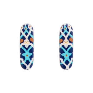 Yazd - Oblong Tile Stud Earrings