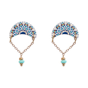 Yazd - Crescent Shape Tile Earrings