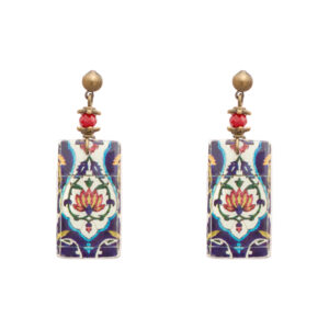 Sonbol - Rectangular Shape Tile Earrings